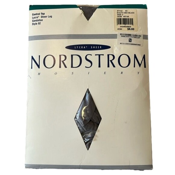 Nordstrom Hosiery Control Top Lycra Sheer Sandaltoe Style 92 Hose - Picture 1 of 2